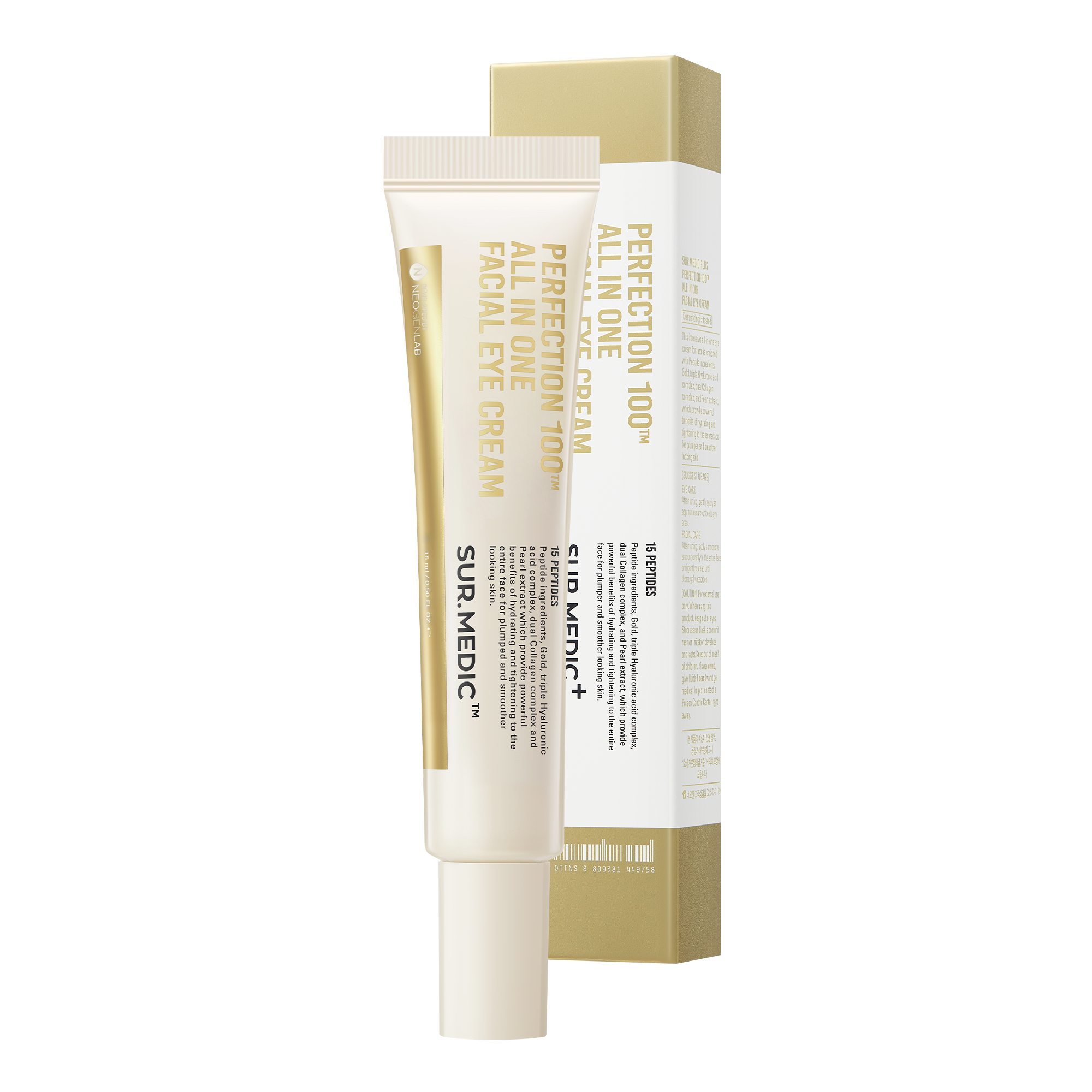 SUR.MEDIC+ PERFECTION 100 ALL IN ONE FACIAL EYE CREAM 1.18 oz / 35ml