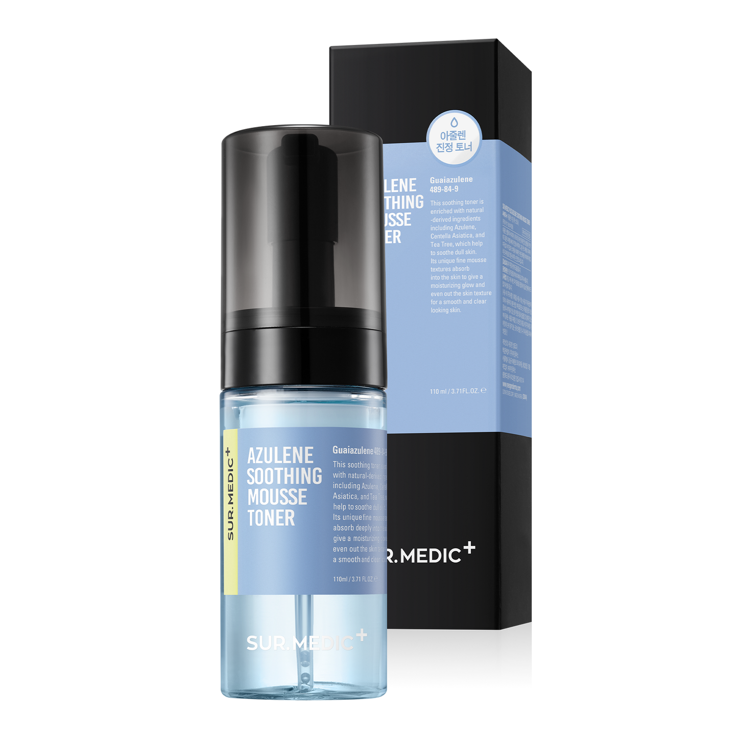 [1BOX/ 40ea] SUR.MEDIC+ AZULENE SOOTHING MOUSSE TONER 3.71 oz / 110ml