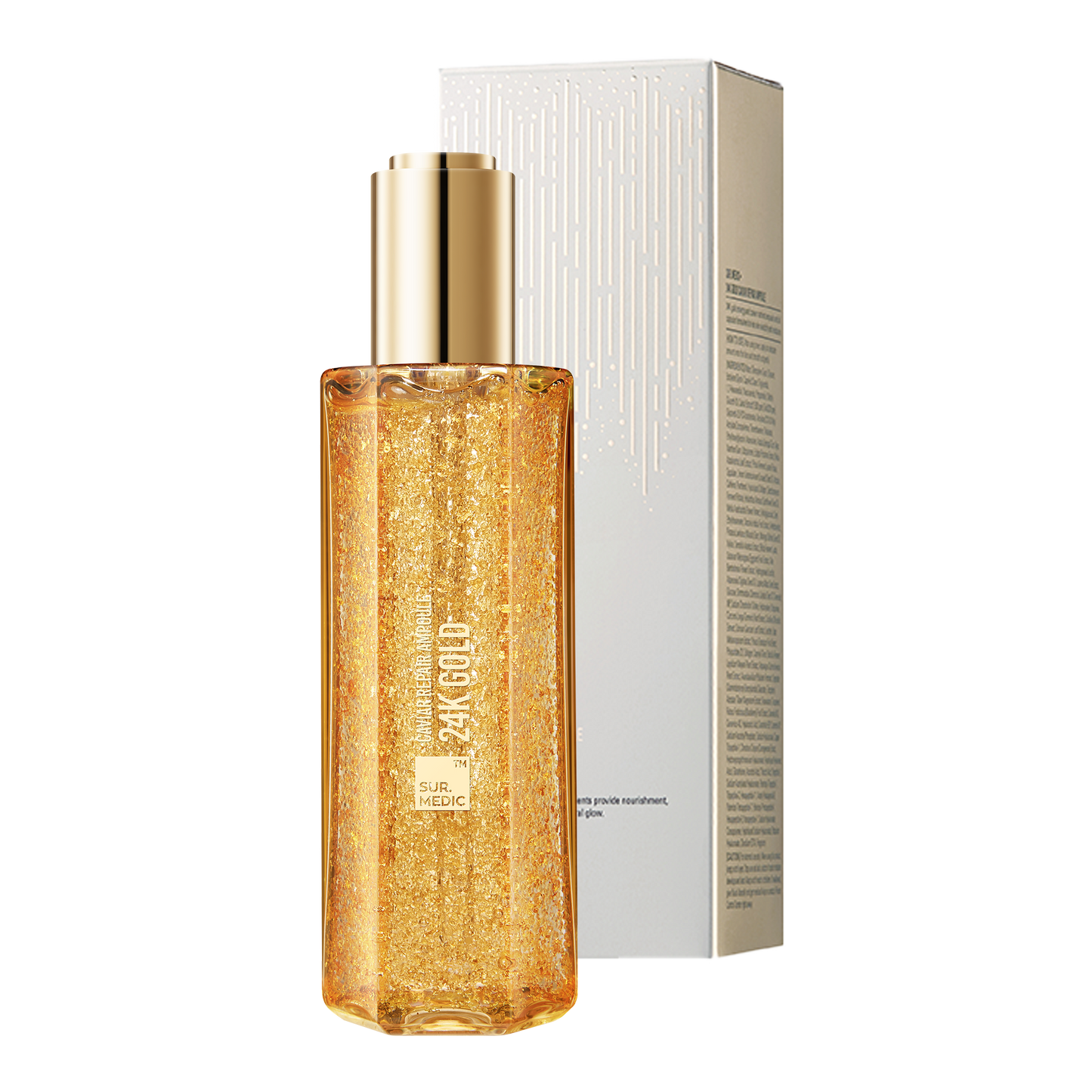 [1BOX/ 36ea] SUR.MEDIC 24K GOLD CAVIAR REPAIR AMPOULE 100ml